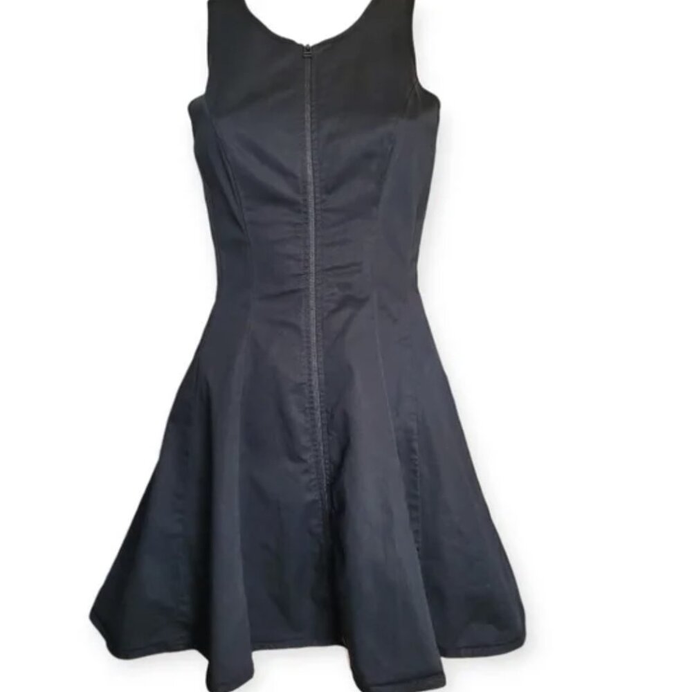Aritzia Talula Black Zip Front Mini Dress - Women's 6